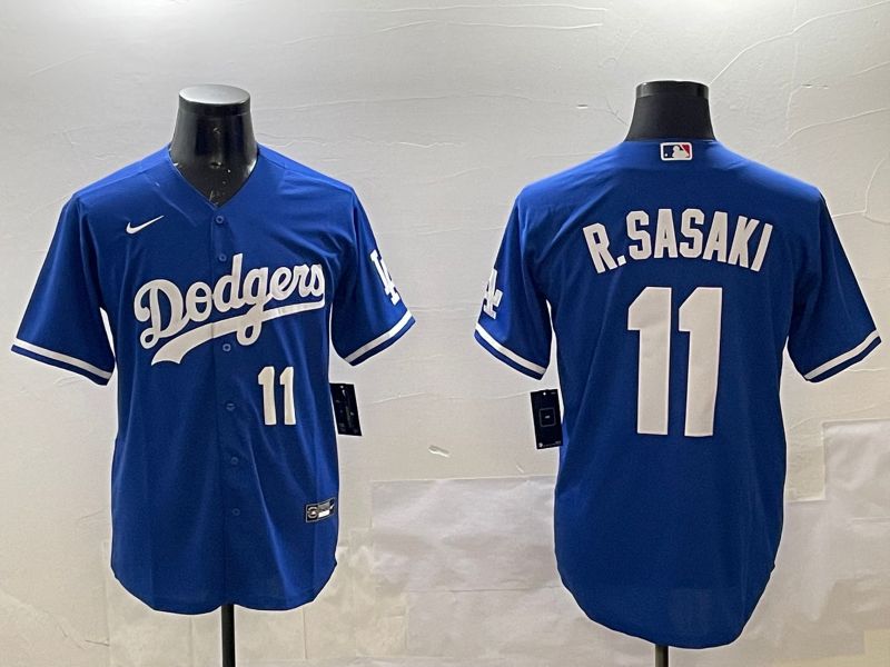 Men Los Angeles Dodgers 11 R.Sasaki Blue Game 2025 Nike MLB Jersey style 3
